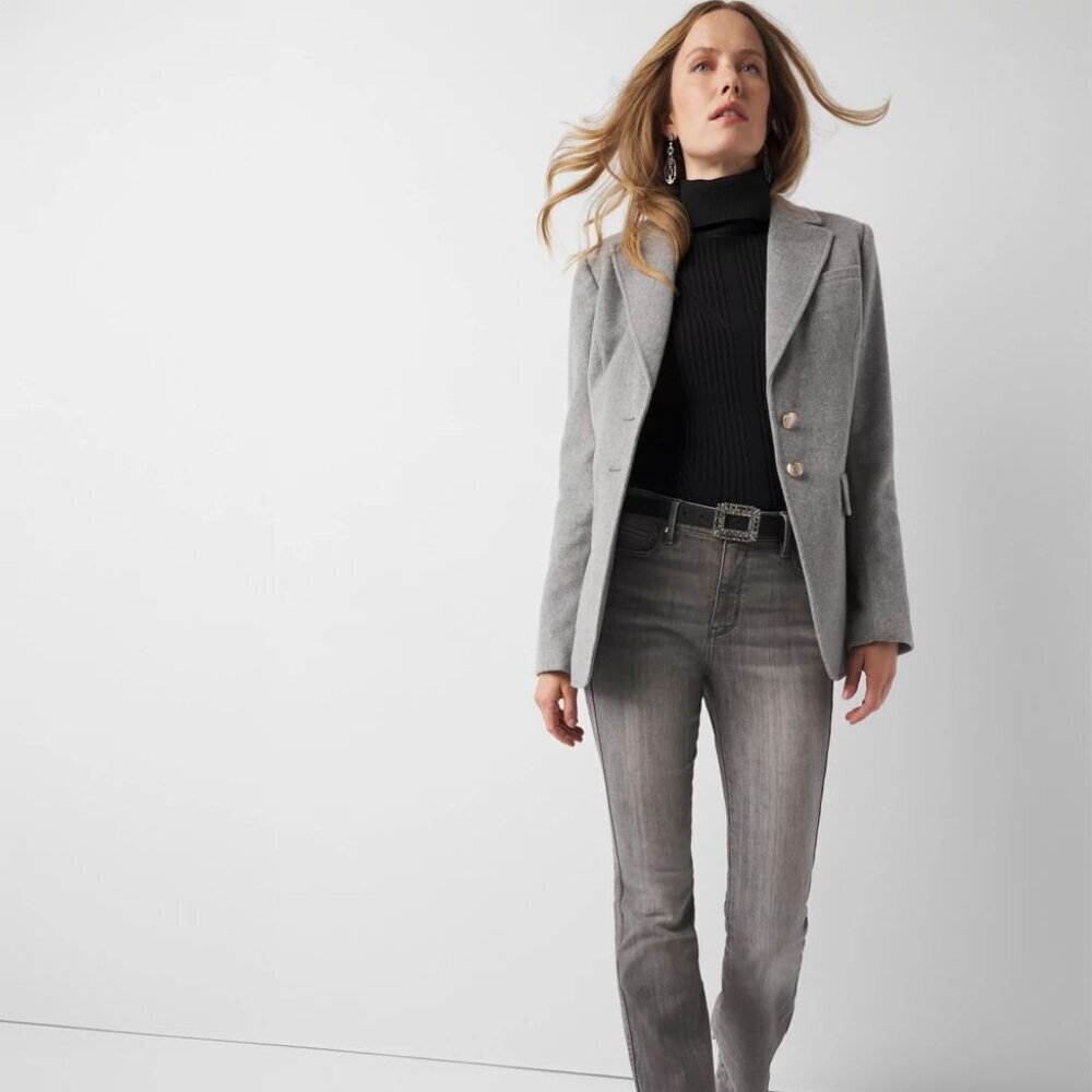 White House Black Market Melton Blazer